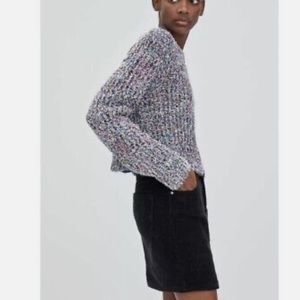 Zara shimmer silver faux sweater - perfect for winter parties